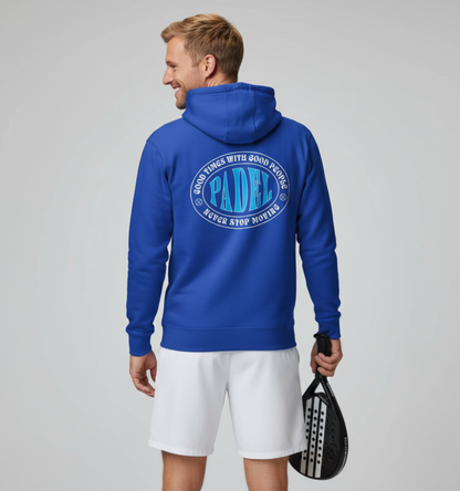 Never stop moving - mens padel hoodie