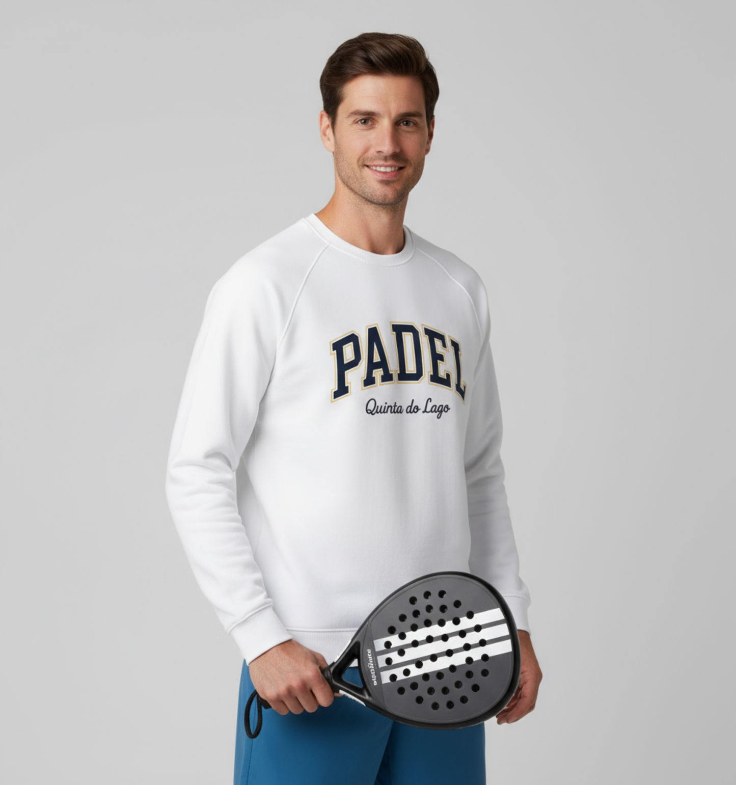 Padel "Quinta" organic raglan mens sweatshirt
