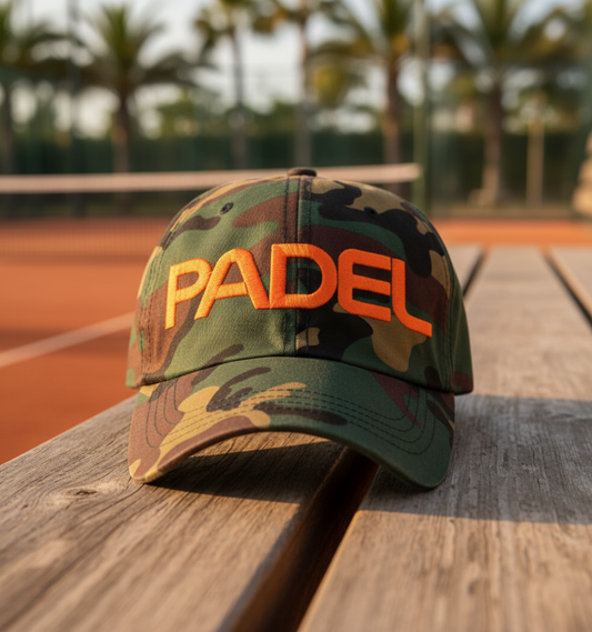 Orange Padel stitched baseball cap