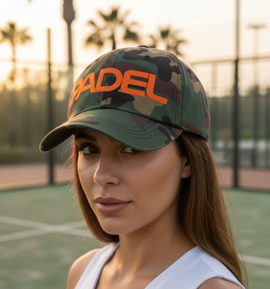 Orange Padel stitched baseball cap